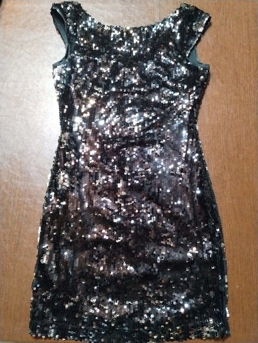 Speechless Sequins Dress Juniors Size XS black/silver